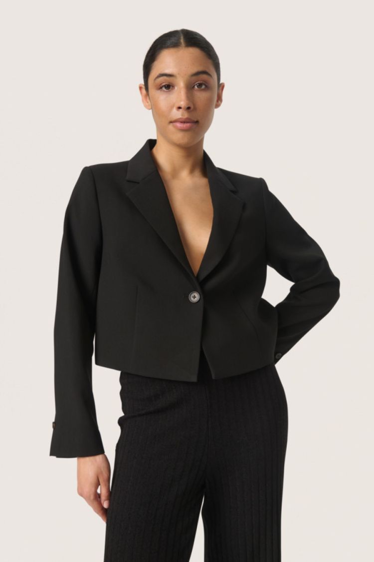 Soaked In Luxury  SLCorinne cropped blazer Zwart