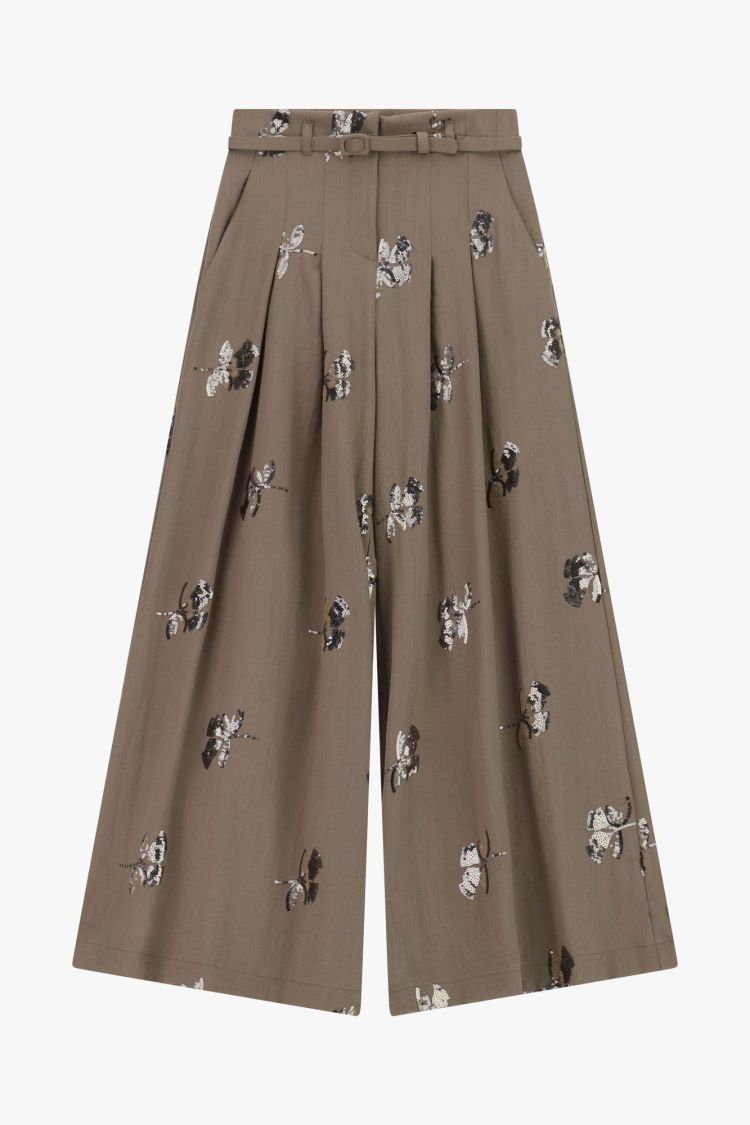 Imperial Wide leg P3ZQMCU Taupe