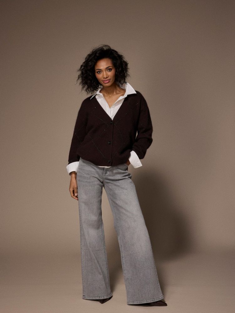 Lalotti  JAZZ WIDE LEG JEANS Grijs