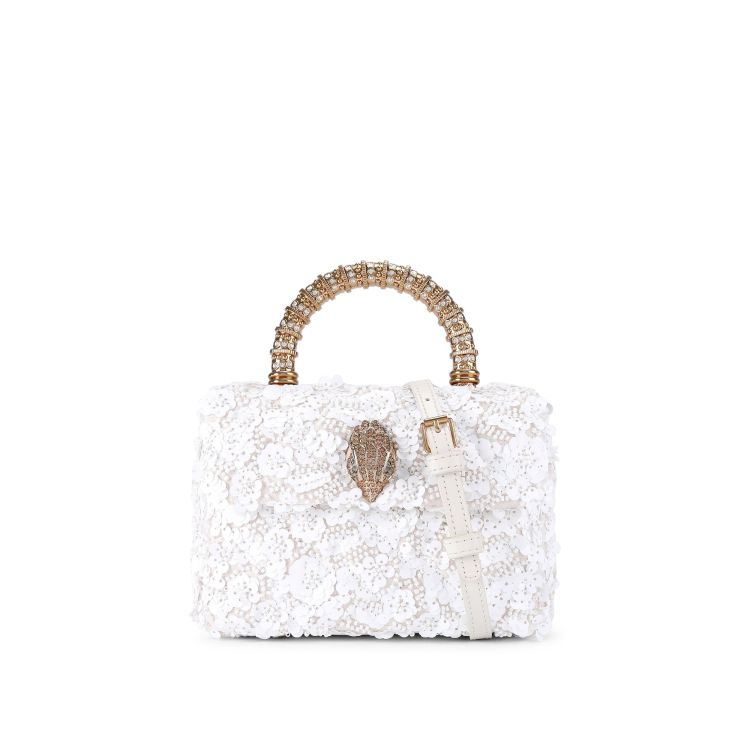 Kurt Geiger  HANDLE MINI KENSINGTON-BLK/OTHER-SEQUIN Wit