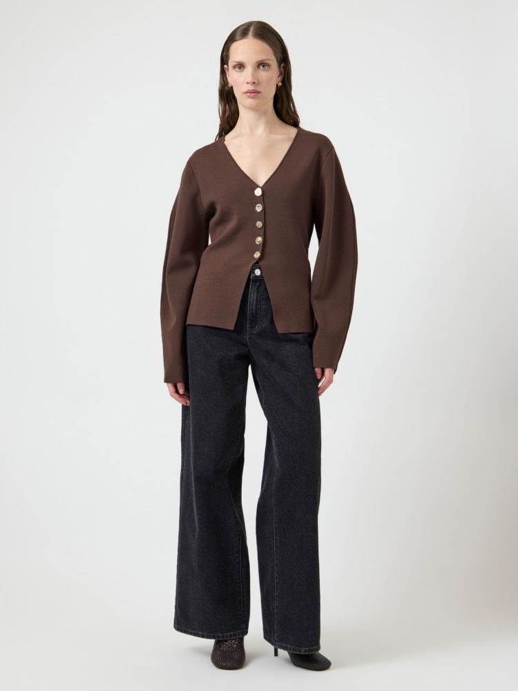 Y.a.s.  YASMIKKALA LS KNIT CARDIGAN S. Bruin