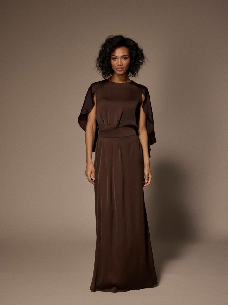 Lalotti  FELICE LONG DRESS Bruin