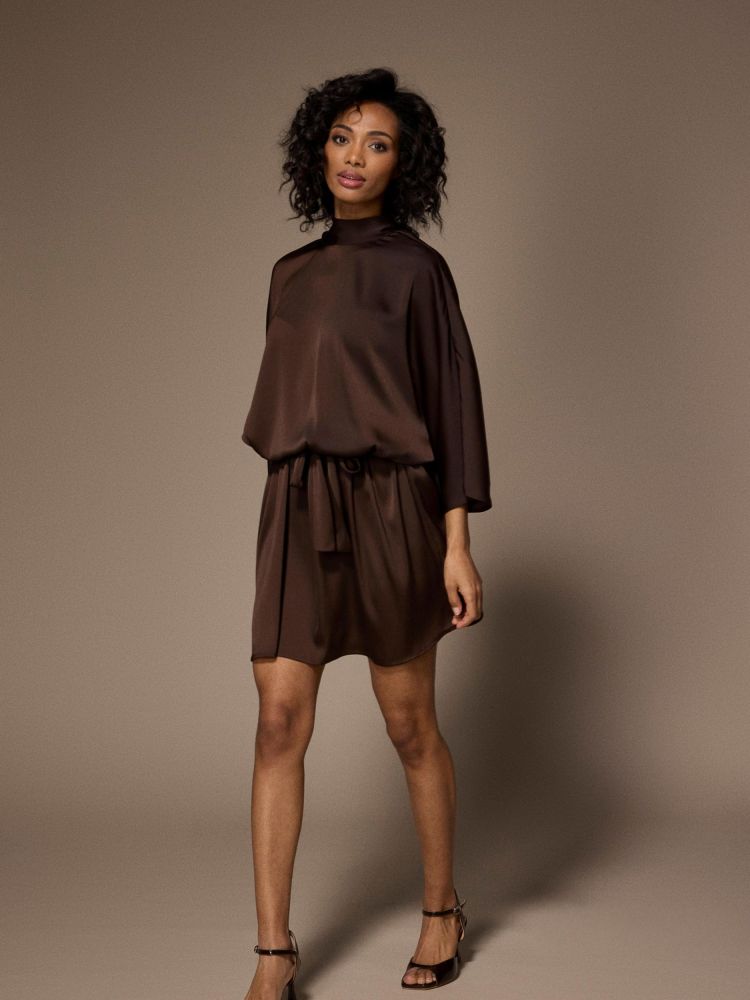 Lalotti  GALA SHORT DRESS Bruin