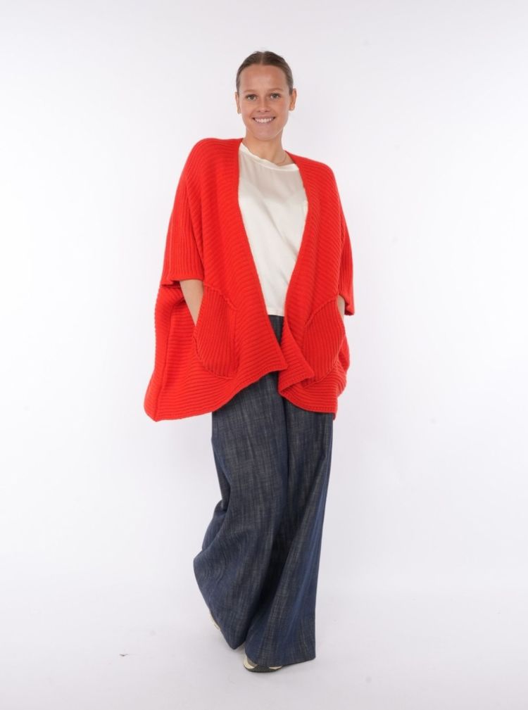 Black Rose  PONCHO GIGI SS25 Rood