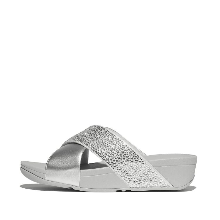 Fitflop   LULU CRYSTAL-MIX  METALLIC CROSS Zilver