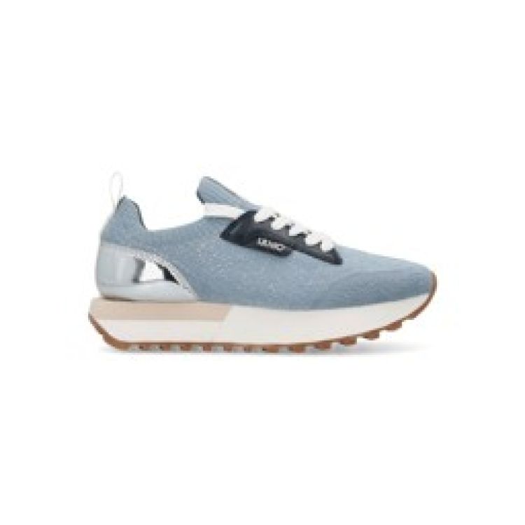 Liu Jo  EVELYN 916 - SNEAKER KNIT/METALLIC AIR Licht Blauw