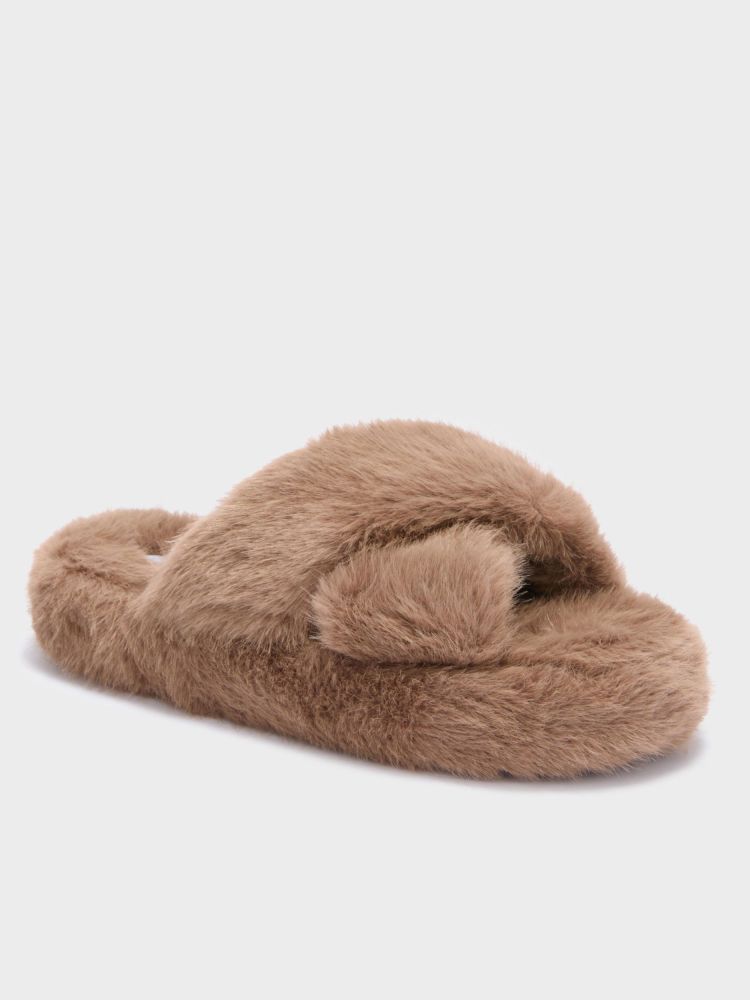 Scholl  FLUFFY CROSS Taupe