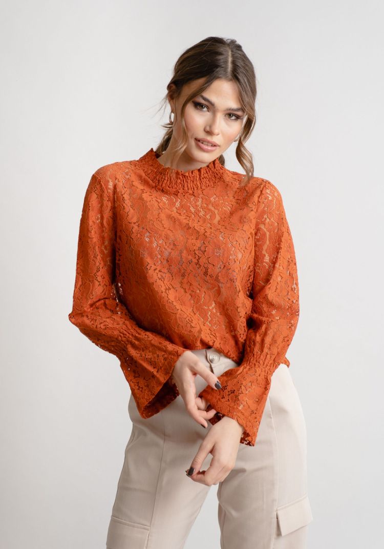 Rut & Circle  Hanna Lace top Roest